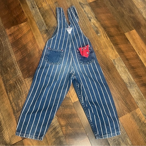 Vintage OSHKOSH B’GOSH
4T Vestbak Striped Bandana Pocket Overalls USA, cotton - Picture 5 of 9